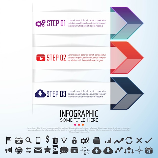 Free vector arrow infographics design template