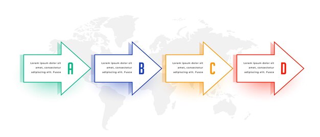 Arrow style directional infographic design