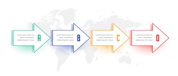 Arrow style directional infographic design