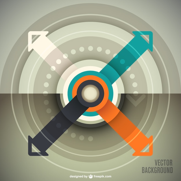 Free vector arrows background vintage design