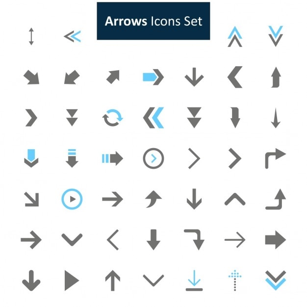 Free vector arrows icon set