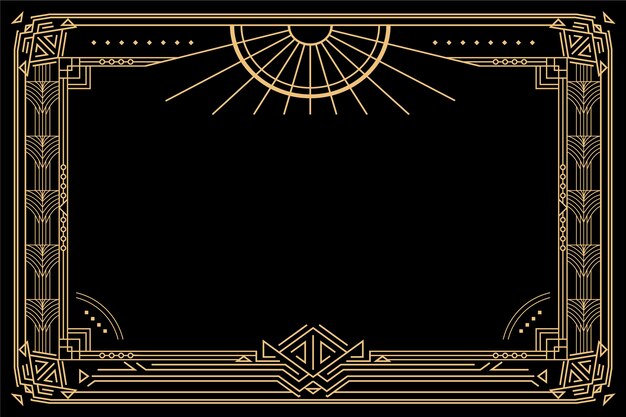 Art deco background retro flat design