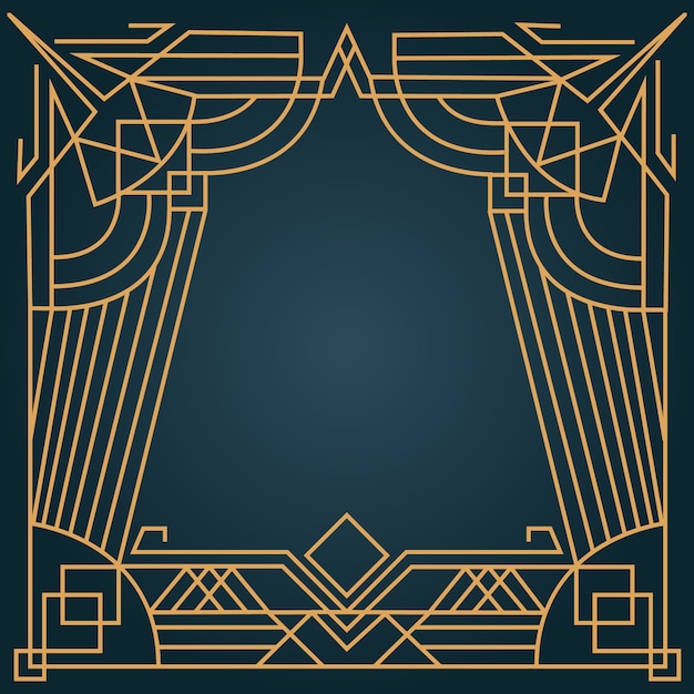 Free Vector art deco frame design