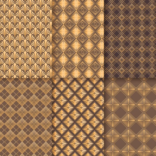 Art deco pattern collection