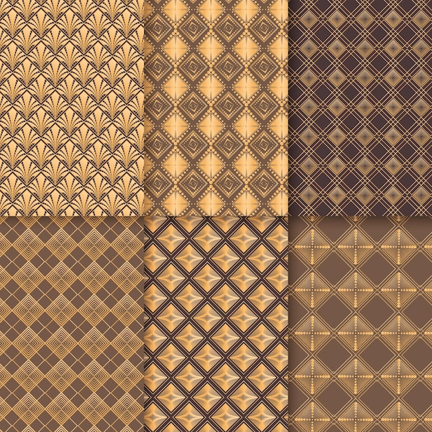 Art deco pattern collection