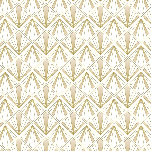 Free Vector art deco seamless golden details pattern