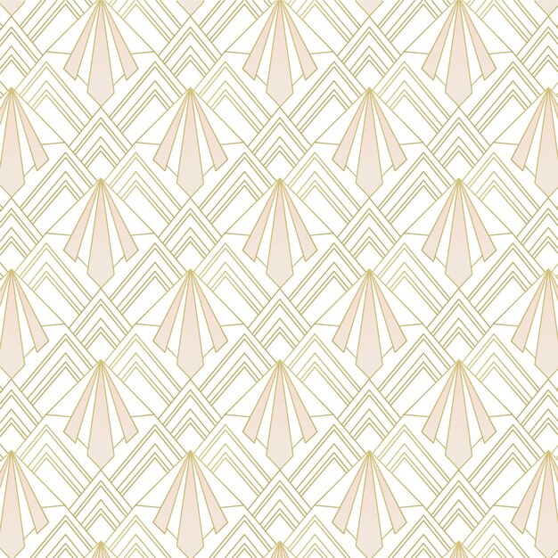 Art deco seamless pattern golden design