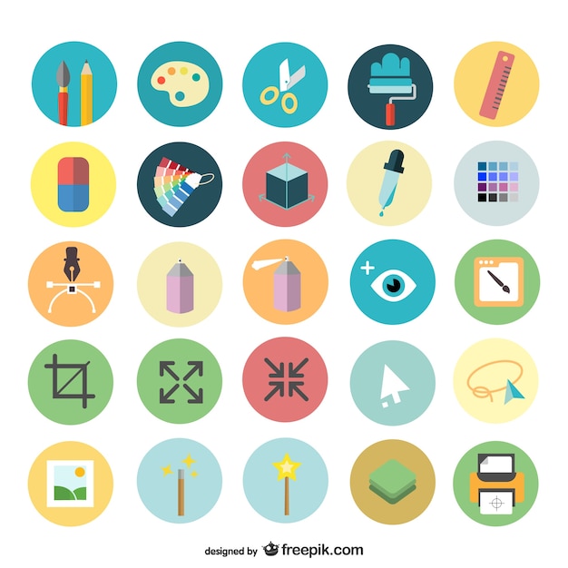 Art design icons set