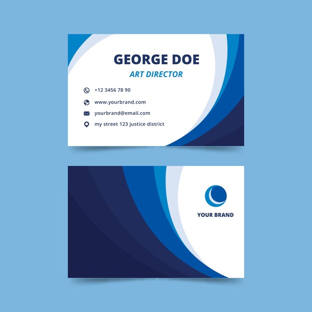 Art director business card with abstract design