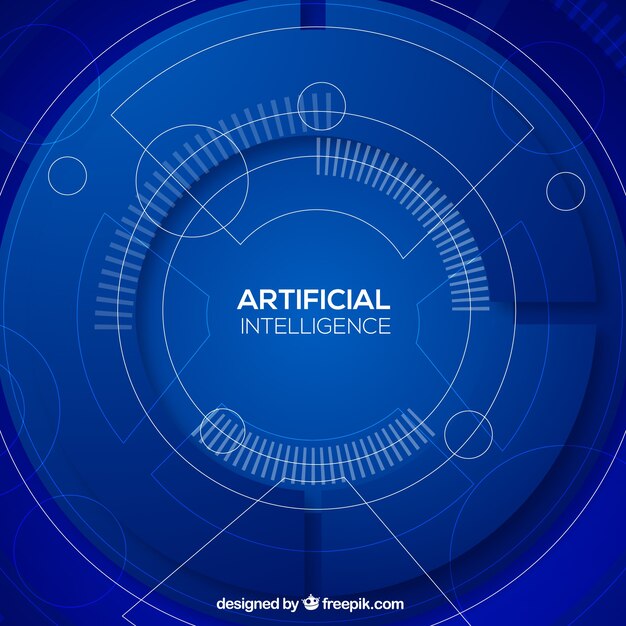 Artificial intelligence background in abstract style