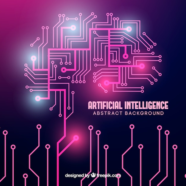 Artificial intelligence background in abstract style