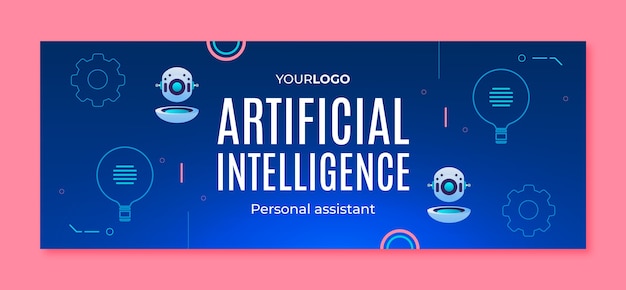 Artificial intelligence concept facebook cover