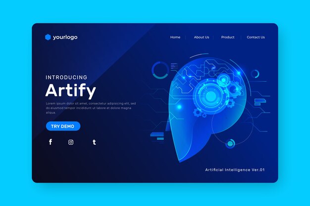 Artificial intelligence landing page