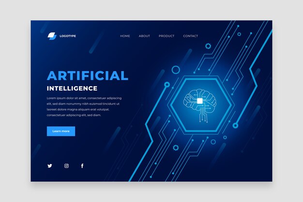 Artificial intelligence landing page