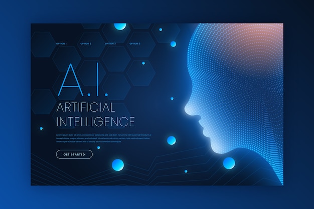 Artificial intelligence landing page