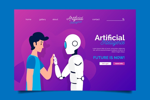 Artificial intelligence landing page