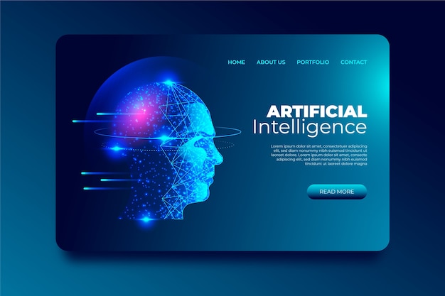 Artificial intelligence landing page