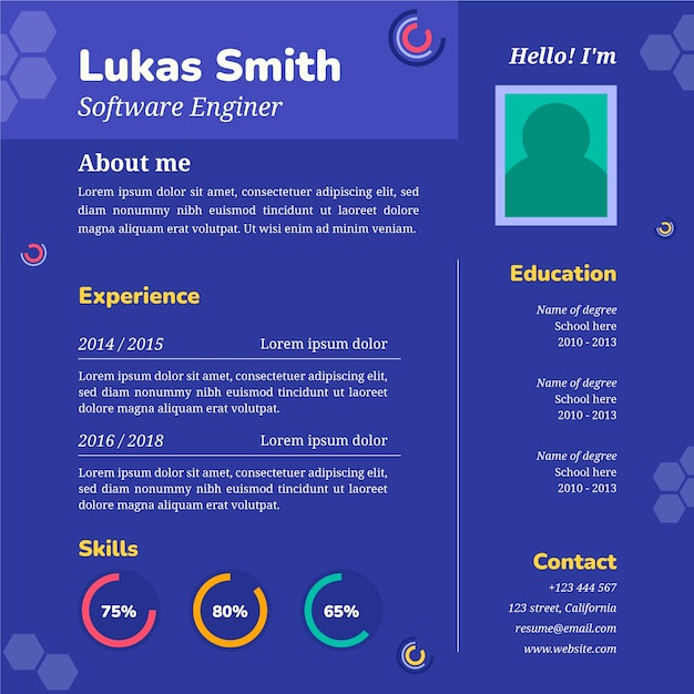 Free Vector artificial intelligence online resume