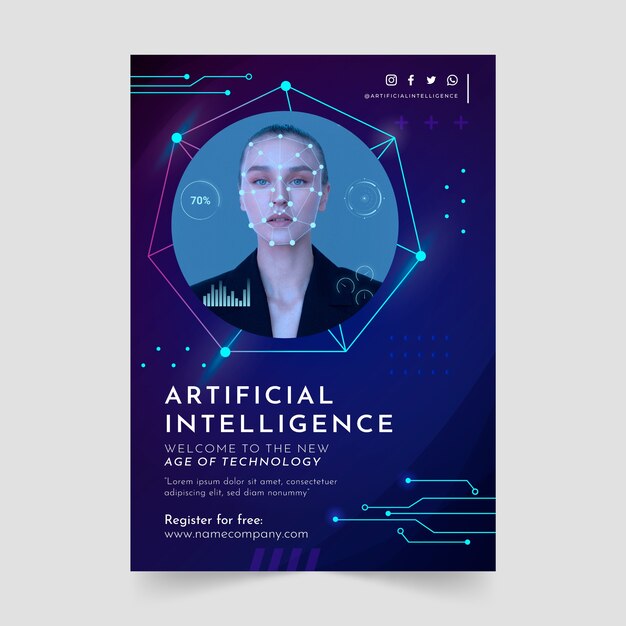 Artificial intelligence technology poster