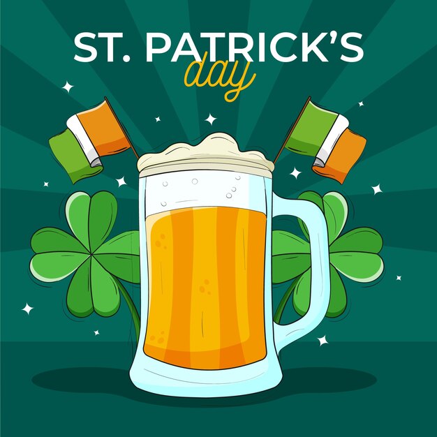 Artisitc draw of st. patricks day event theme