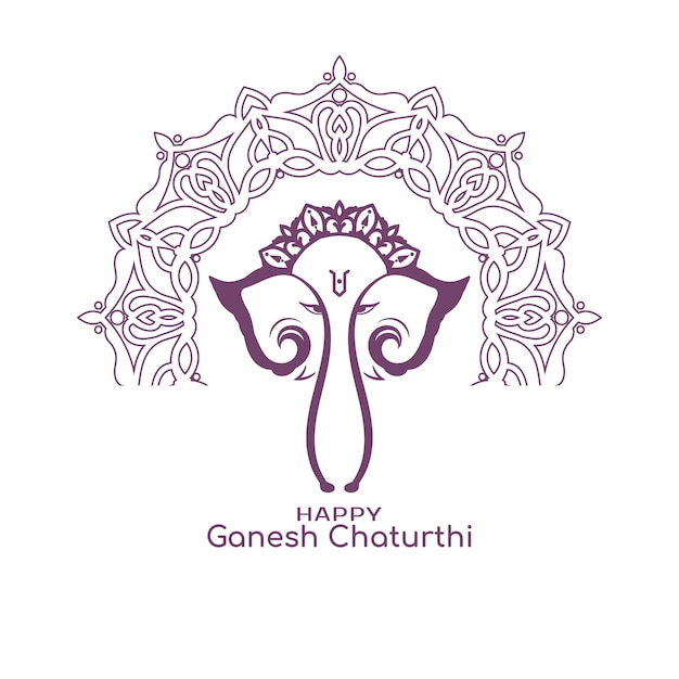 Artistic decorative Happy Ganesh Chaturthi festival background