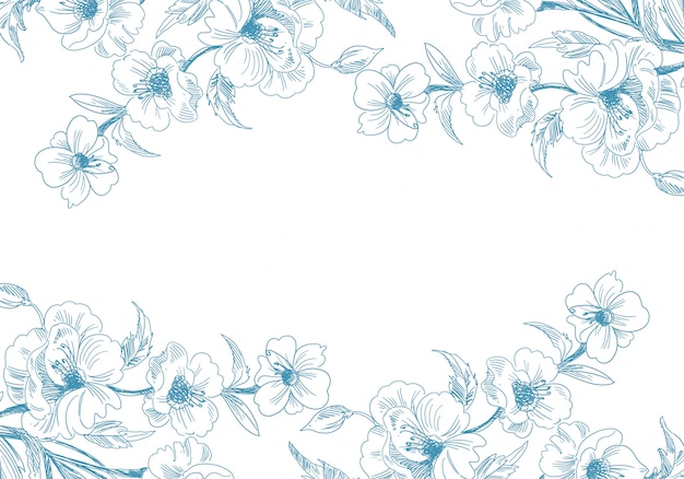 Artistic decorative sketch floral background