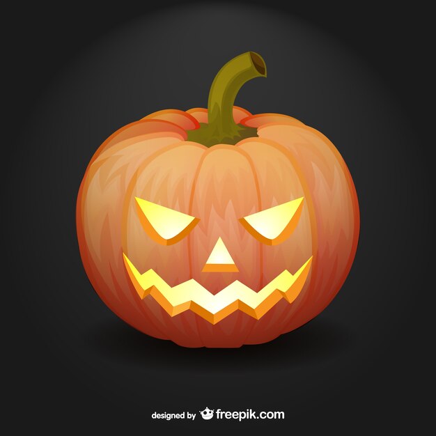 Artistic Halloween pumpkin vector