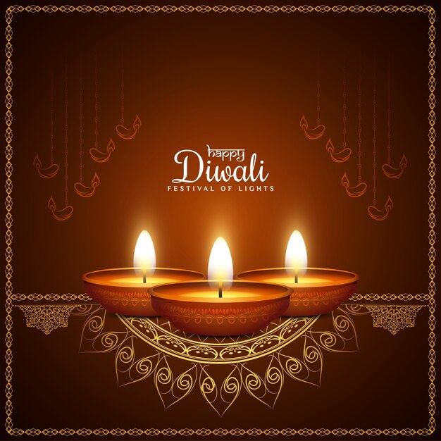 Artistic Happy Diwali festival background design  