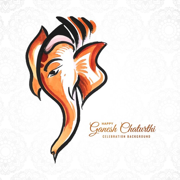 Artistic happy ganesh chaturthi creative card background