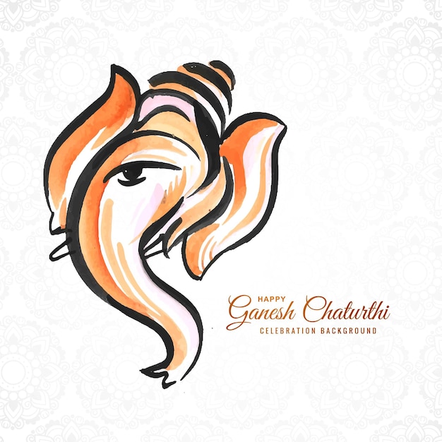 Artistic happy ganesh chaturthi creative card background