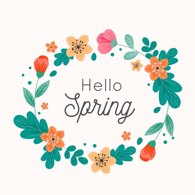 Artistic hello spring concept style