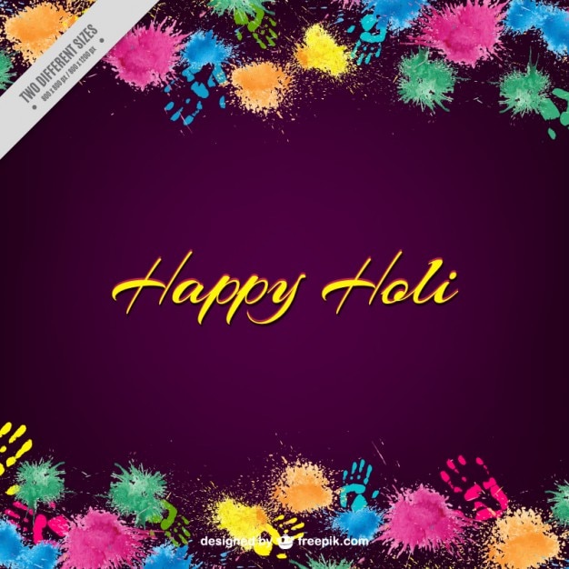 Free Vector artistic holi festival background