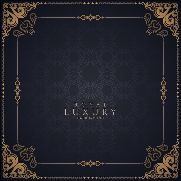 Artistic luxury frame design decorative background vector