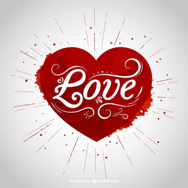 Free Vector artistic red heart