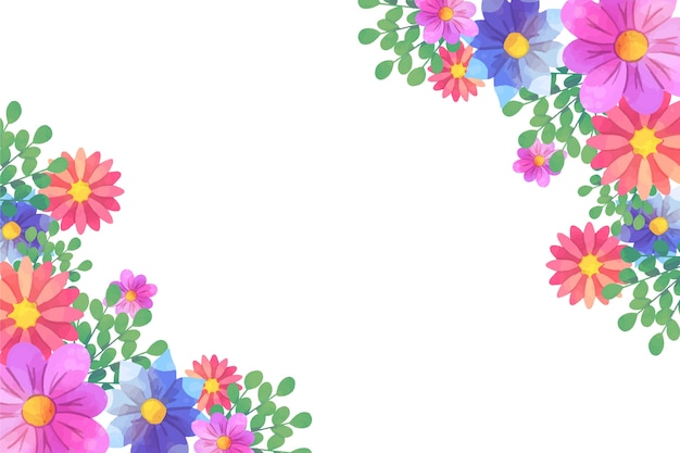 Free vector artistic watercolor floral background concept