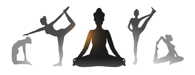 Free Vector artistic yoga day posture banner for a healthy lifestyle