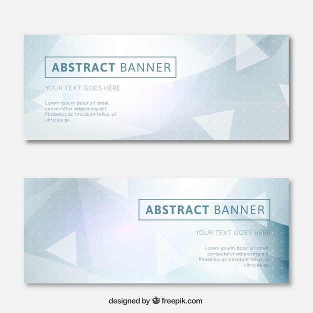 Asbtract triangles banners pack