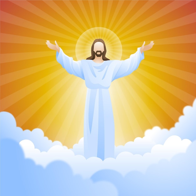 Free Vector ascension resurrection day of son of god