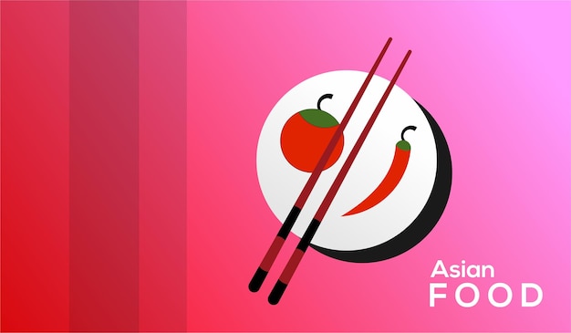 Asian food design background minimalist