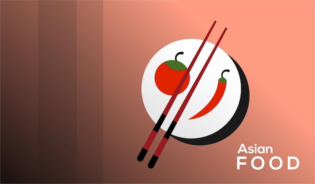 Free vector asian food design background minimalist