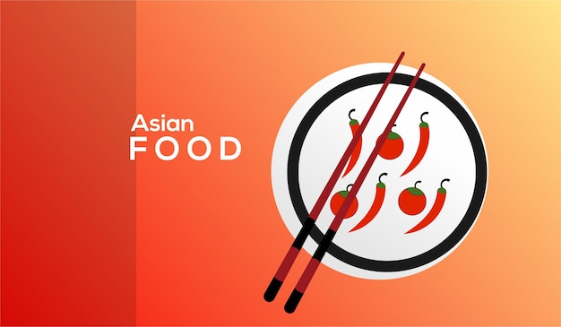 Free vector asian food design background minimalist