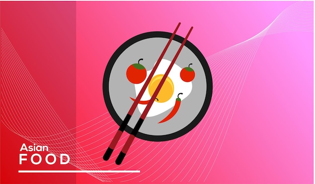 Free Vector asian food design gradient minimalist