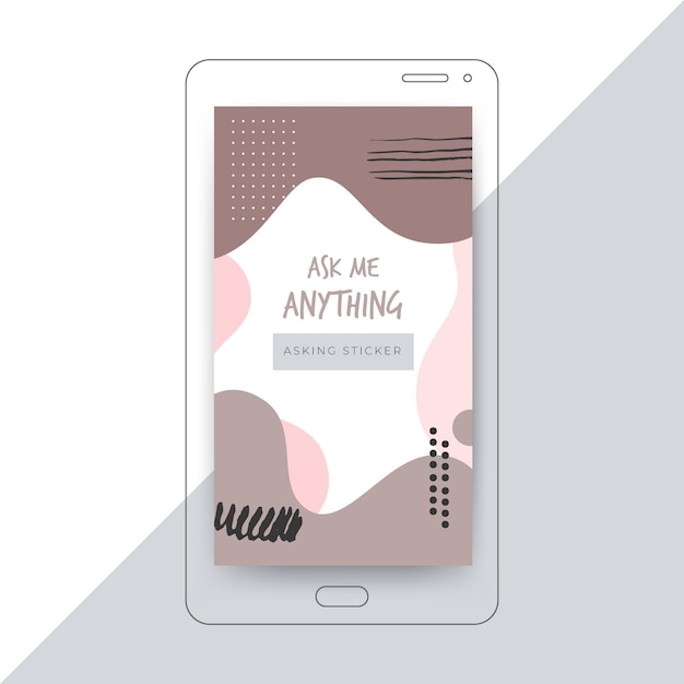 Free Vector ask me anything instagram story template