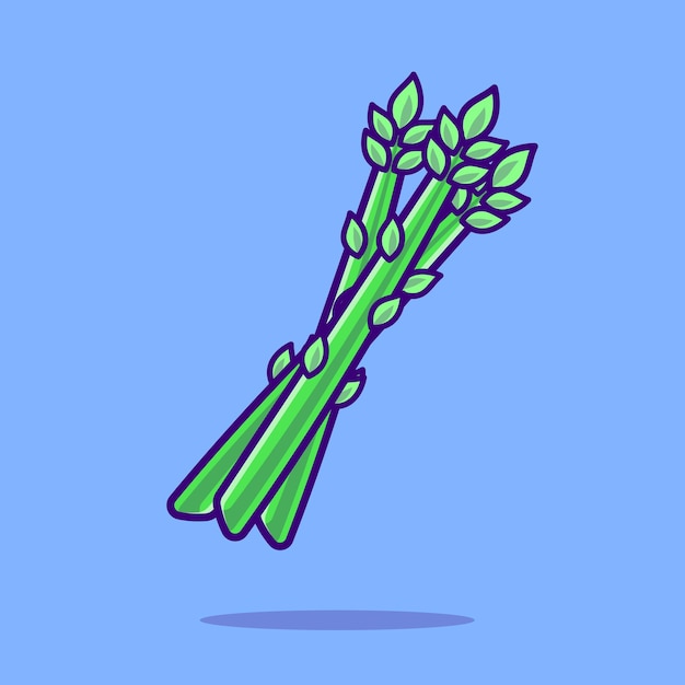 Free vector asparagus vegetable cartoon vector icon illustration food nature icon concept isolated premium flat