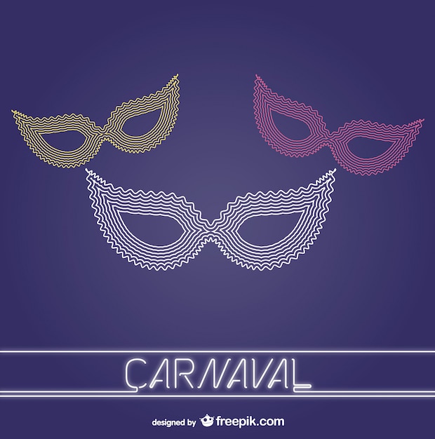 Free Vector assorted carnival masks 