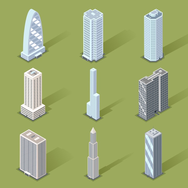 Assorted Three Dimensional Skyscraper set