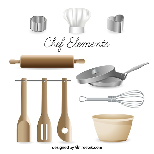 Free Vector assortment of items for cooking