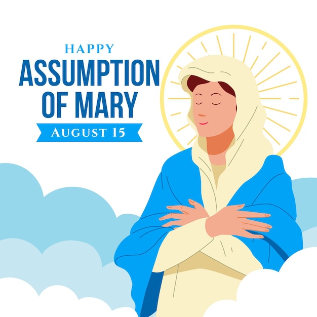 Free Vector assumption of mary illustration