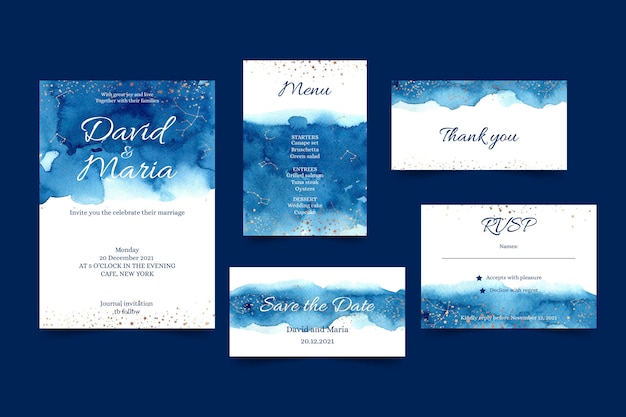 Astral and celestial wedding stationery