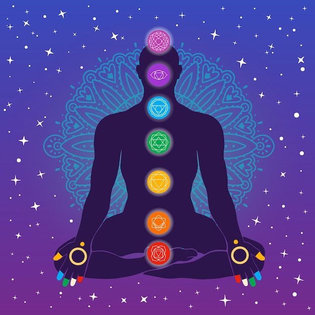 Free Vector astrological star signs chakras concept